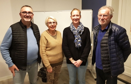 Armand Dumont, Josette Vignat, Emilie Fresquet et Bernard Puissant